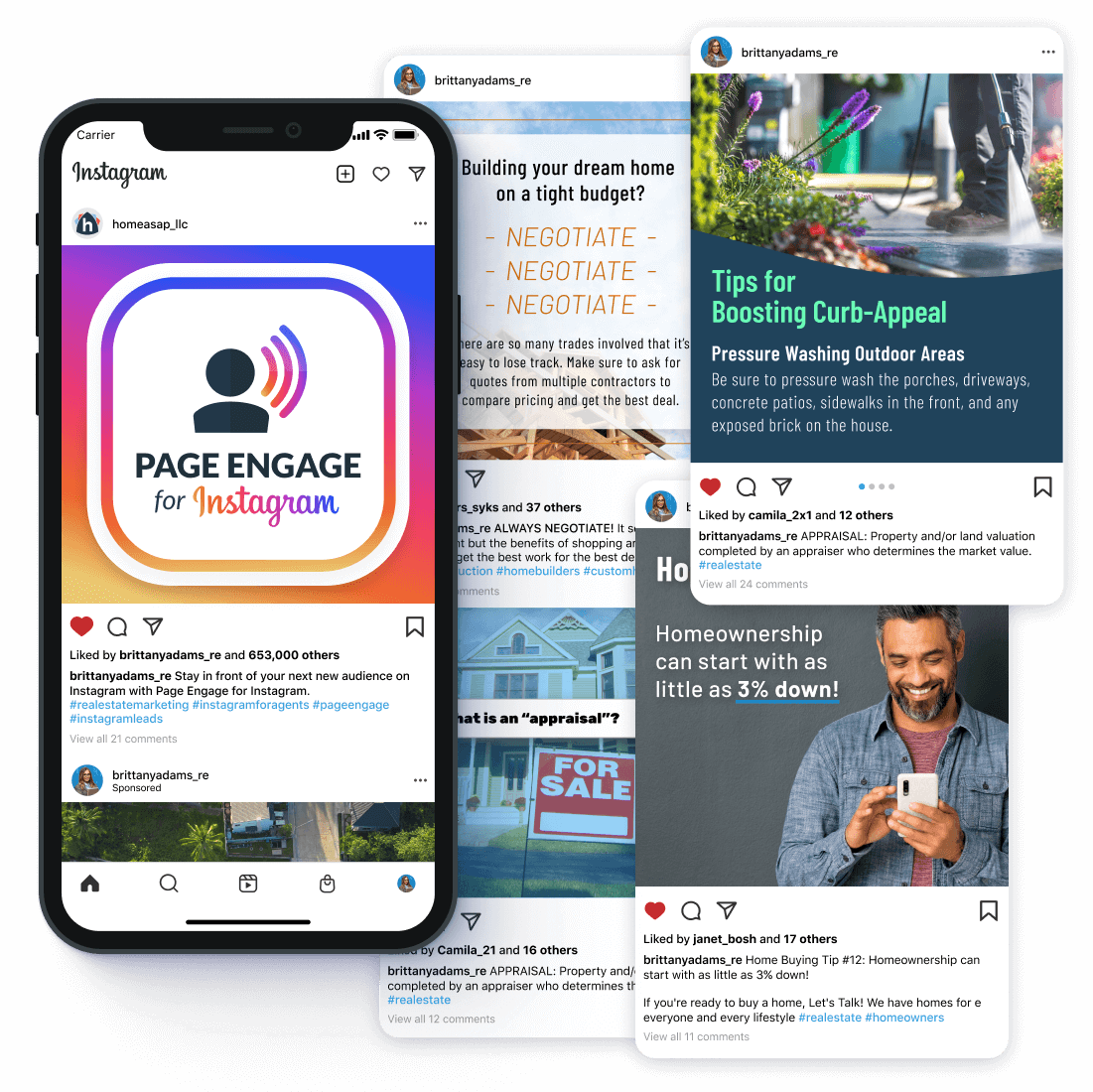Page Engage for Instagram on mobile