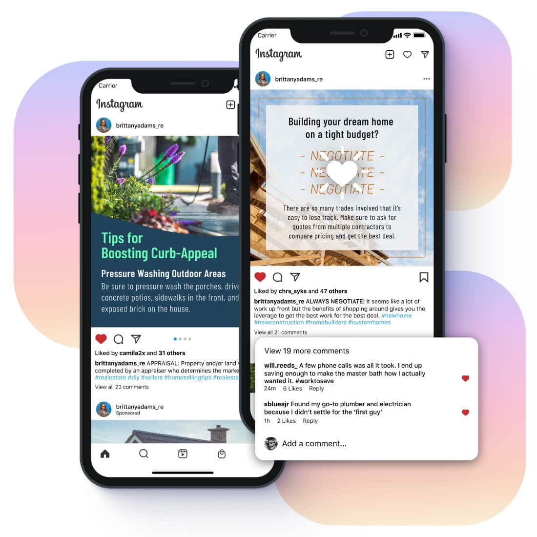 More comments, likes and shares on Instagram