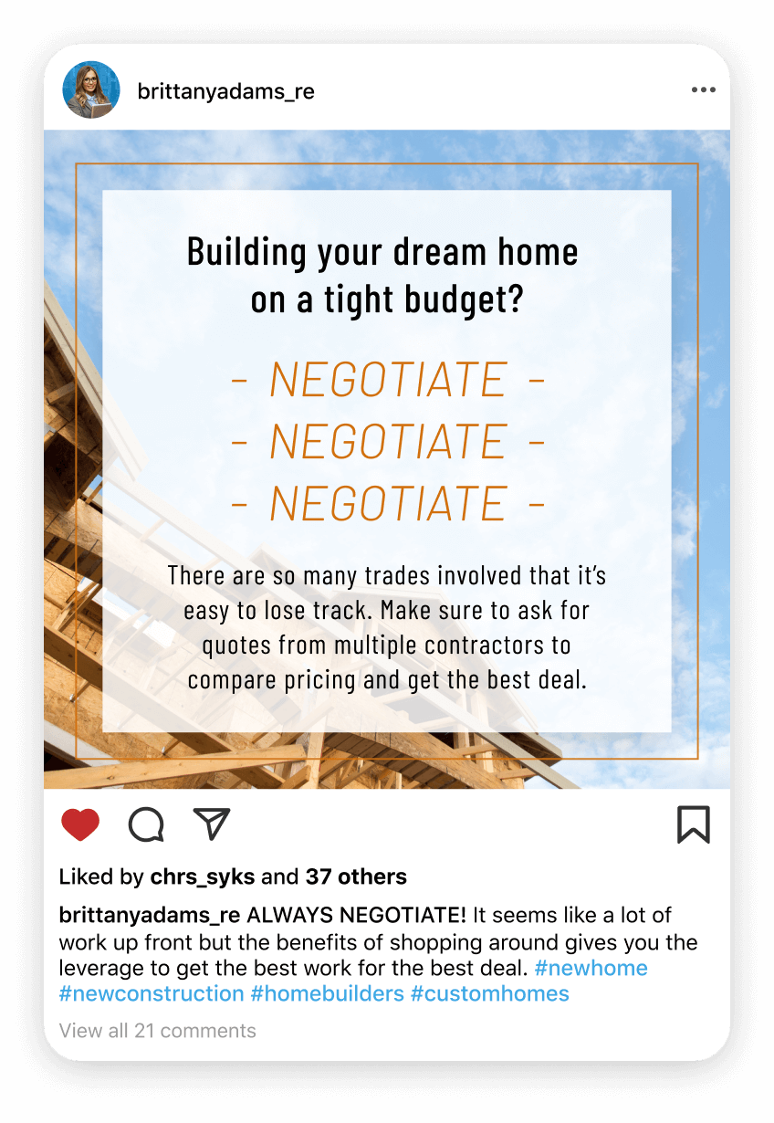 Sample Instagram post 1